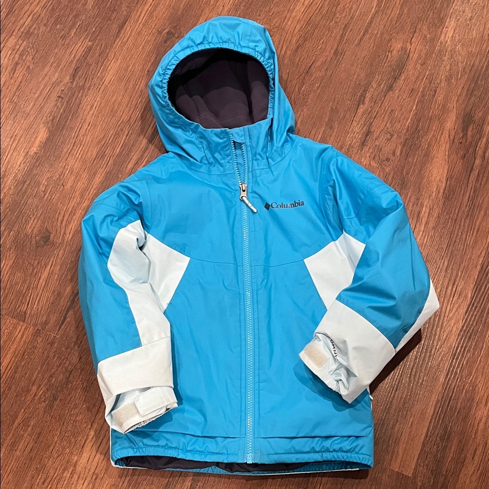 Columbia Turquoise Kids' Hooded Insulated Winter Jacket
